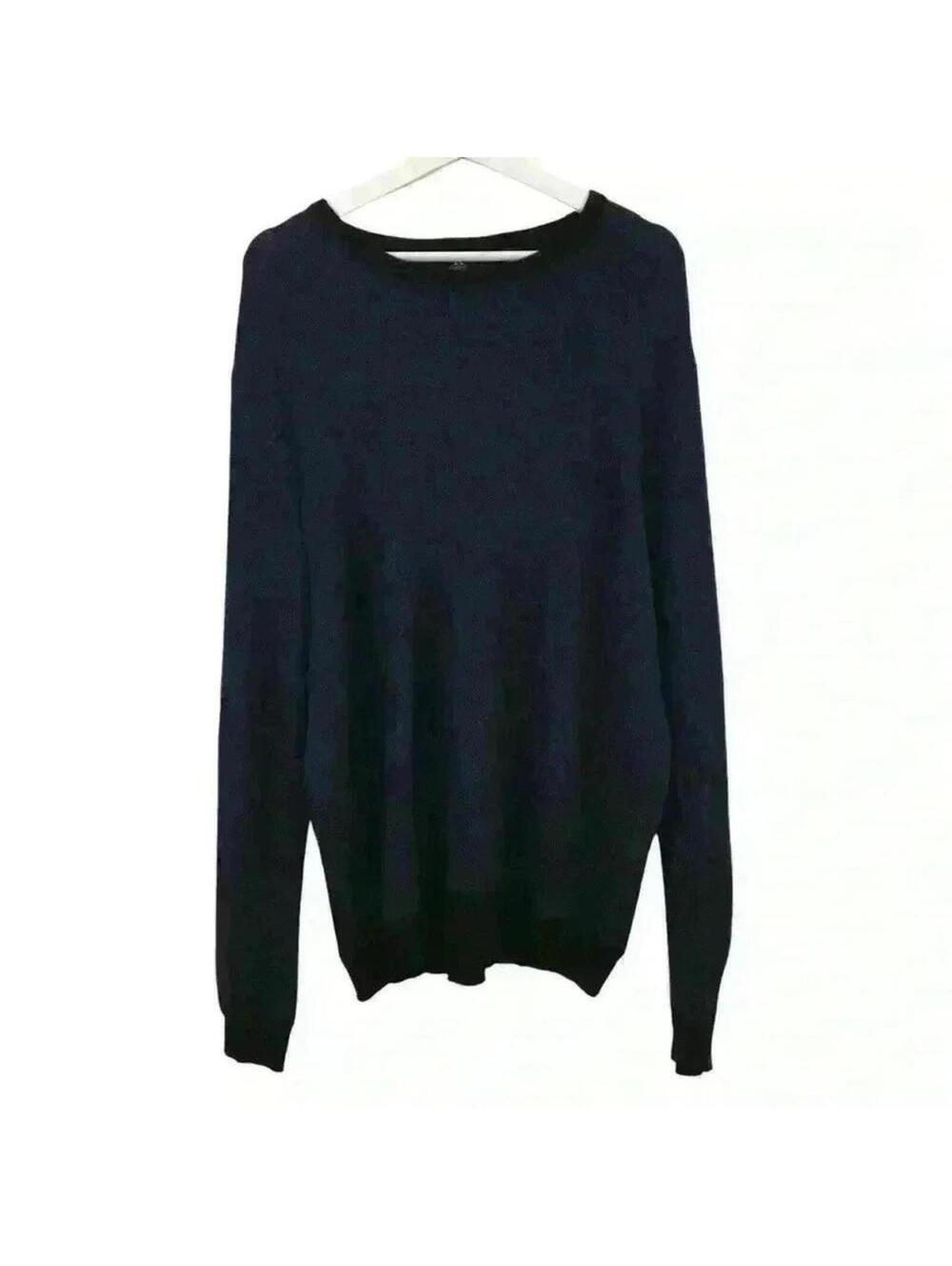 Calvin Klein Men’s Merino Wool Blend Blue Long Sleeve Sweater Size XL